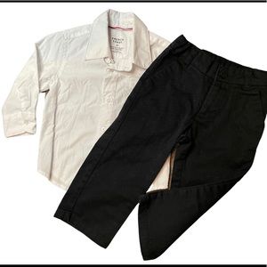 2T dress pants and collared shirt, EUC!